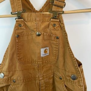 Carhartt Overalls Boys size 7 Brown Double Knee